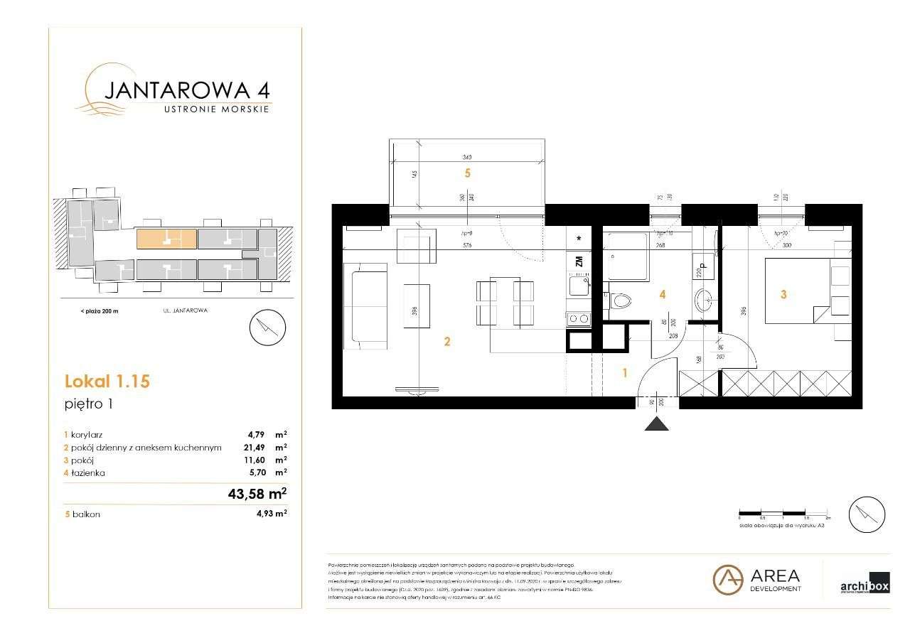 Nowe - Ustronie Morskie, Jantarowa 4 | 2 pokoje - Pełny obrazek: 3/8