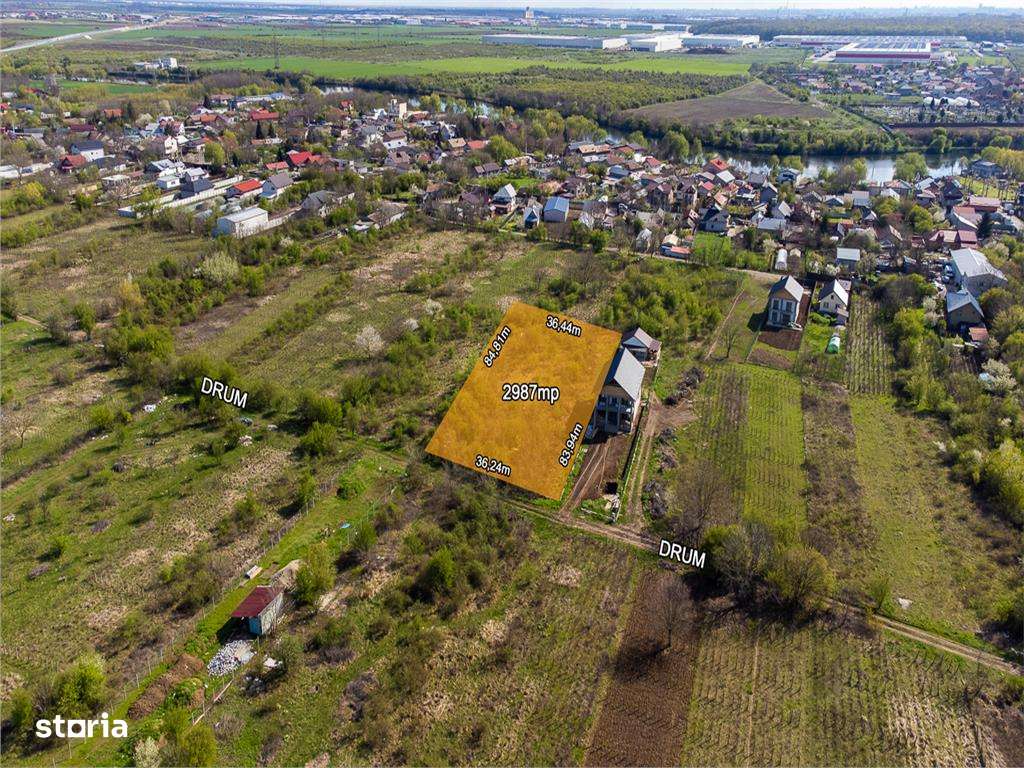 STEFANESTII DE JOS,TEREN 2987 MP,STB 4 MIN,DESCHIDERE 36 MP - Imagine principală: 2/6