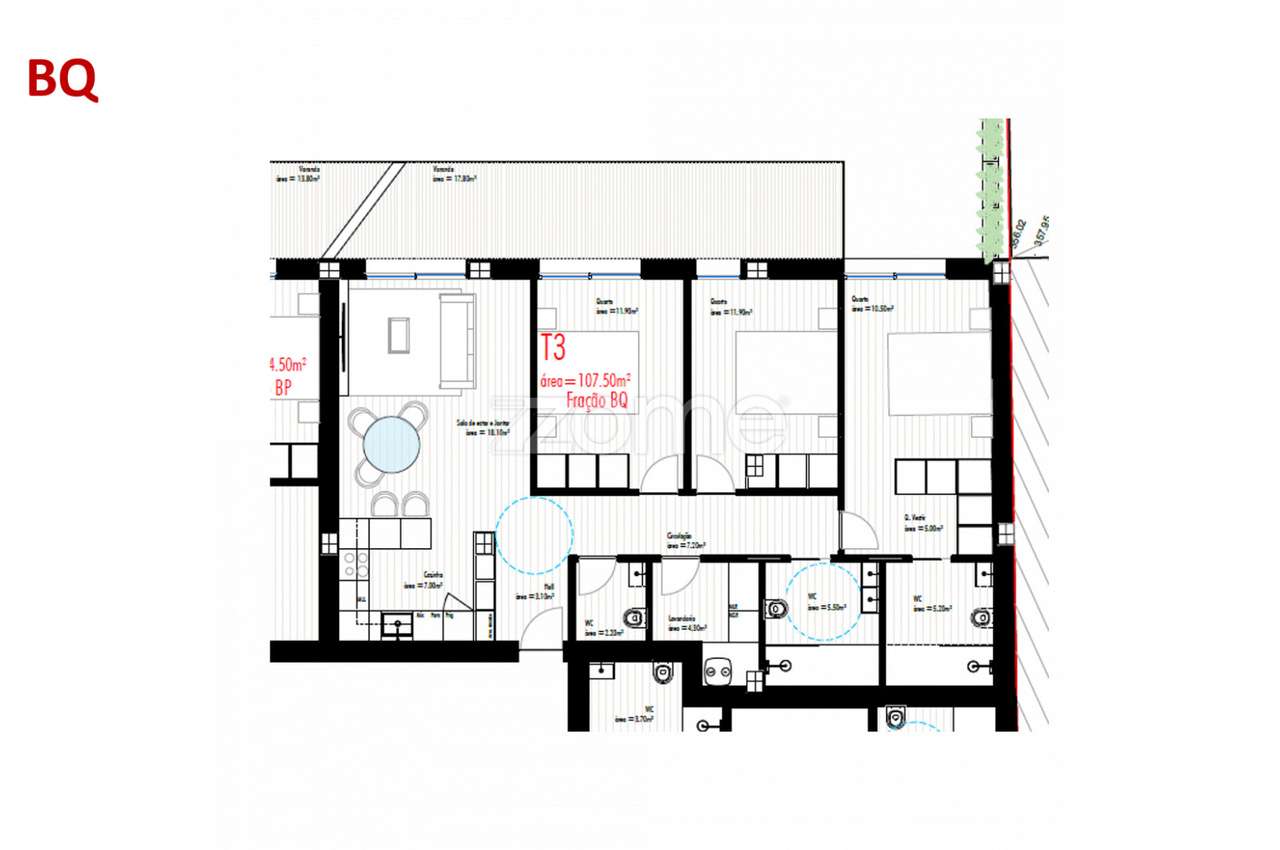 Apartamento T3 c/ Varanda, Freamunde, Paços de Ferreira (Fração BQ) - Grande imagem: 2/16