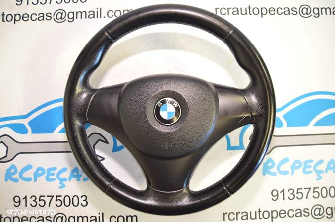 VOLANTE GUIADOR COMPLETO BMW SERIE 1 E87 SERIE 1 E81 E82 COUPE E88 CABRIO PELE AIRBAG - 6