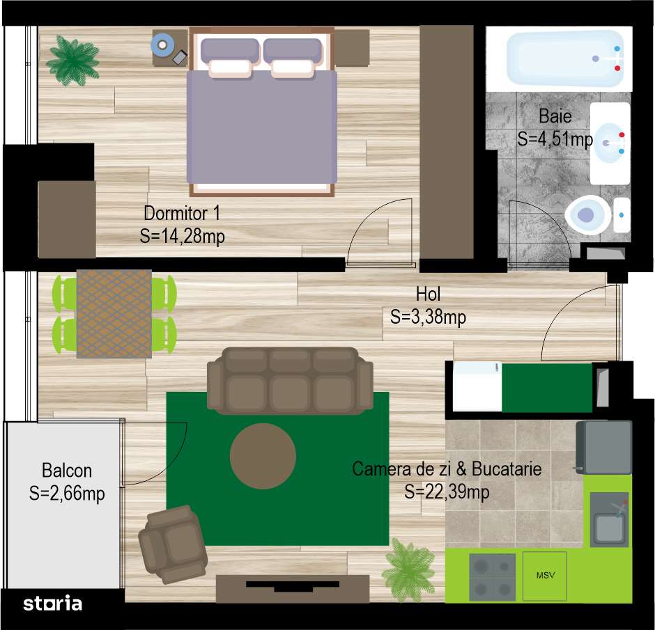 Studio modern în ansamblul Avanera Bacău-1