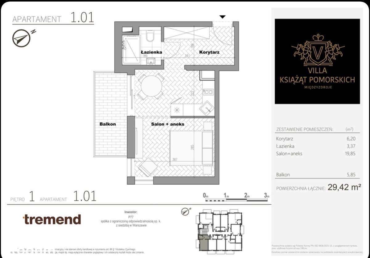 Wyjątkowy apartament blisko morza | 29 m2 | Villa Książąt Pomorskich-3