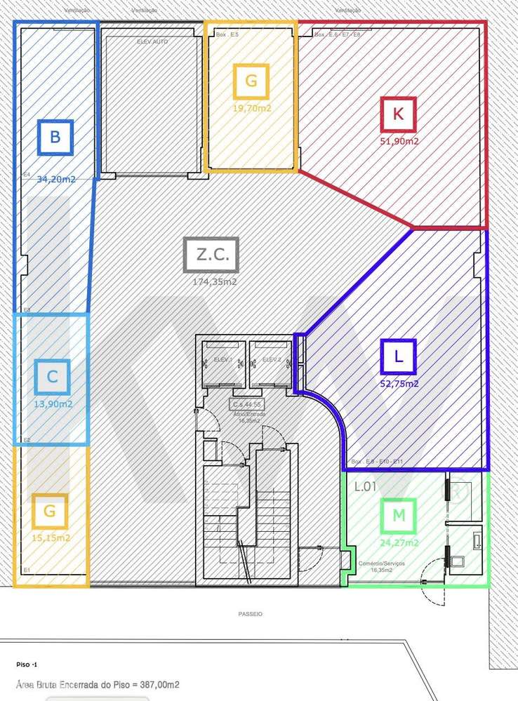 T2 espaçoso com 184,32m2 de área bruta com piscina no terraço, na Bemp-36