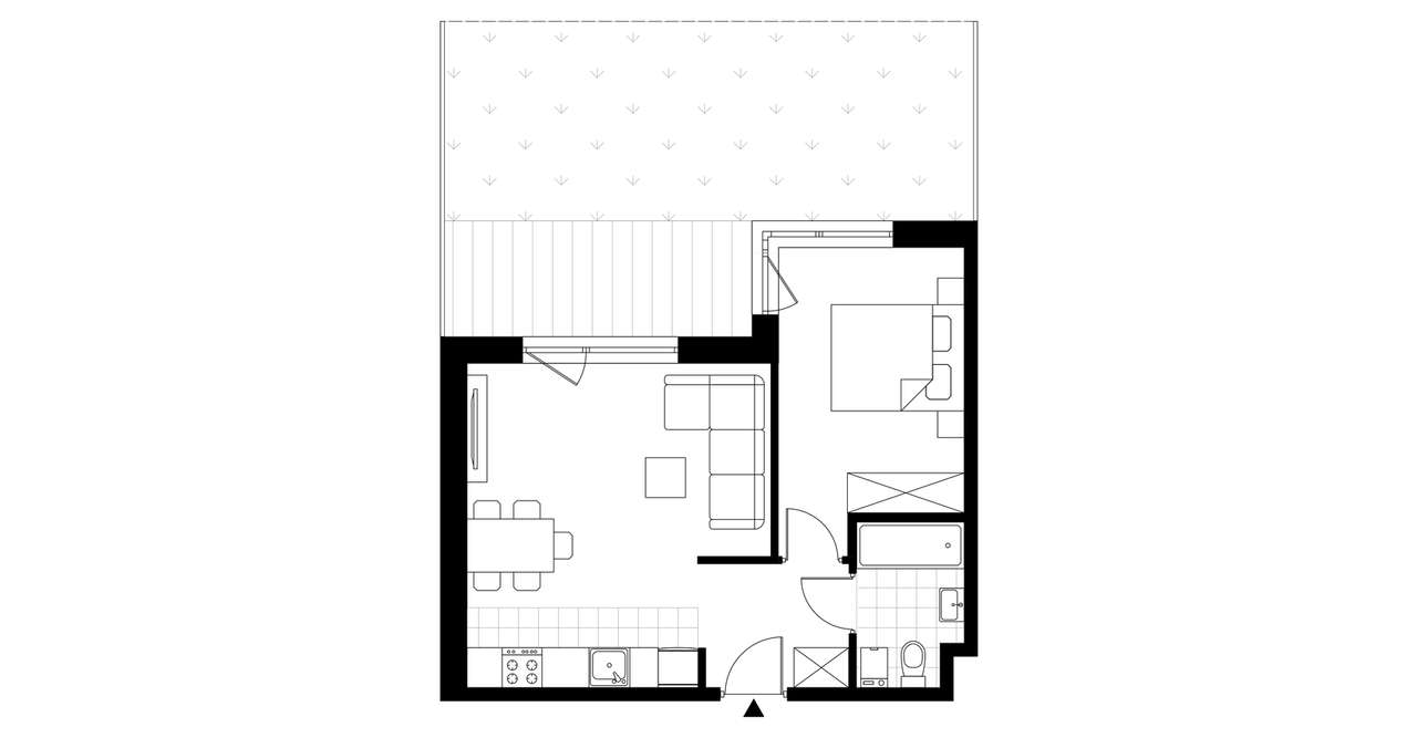 2-pokojowe mieszkanie 39m2 + ogródek Bezpośrednio - Pełny obrazek: 3/8