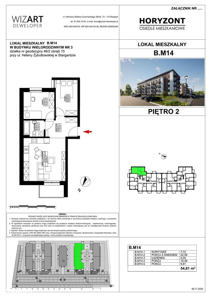 Osiedle Horyzont | etap 3 | mieszkanie B14 - Pełny obrazek: 2/7