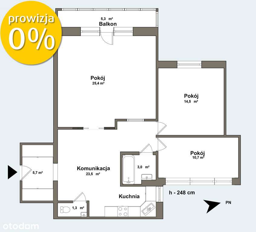 Gocław | 83,5m | 3/4 pokoje | loggia, klimatyzacja-18