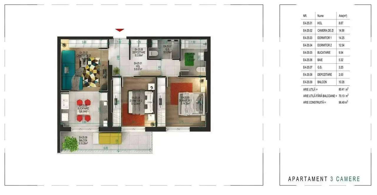 Apartament 3 camere incalzire in pardoseala Metrou 1 Decembrie - Imagine principală: 2/19