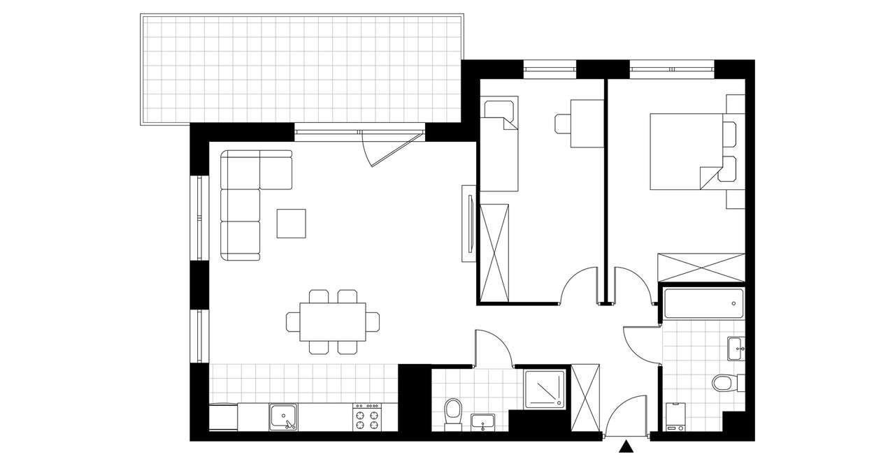 3-pokojowe mieszkanie 70m2 + balkon Bezpośrednio - Pełny obrazek: 3/8