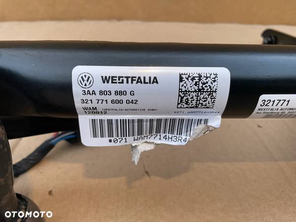 VW PASSAT B7 HAK TYLNY BELKA TYLNA SKŁADANY ELEKTRYCZNY ORYGINALNY INSTALACJA WESTFALIA 3AA803880G - 2