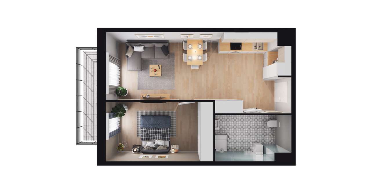 mieszkanie 2-pok. | B2_4 - Pełny obrazek: 3/8