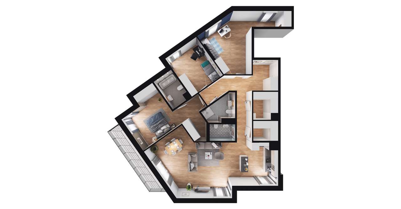 4-pokojowe mieszkanie 127m2 + balkon Bez Prowizji - Pełny obrazek: 2/8