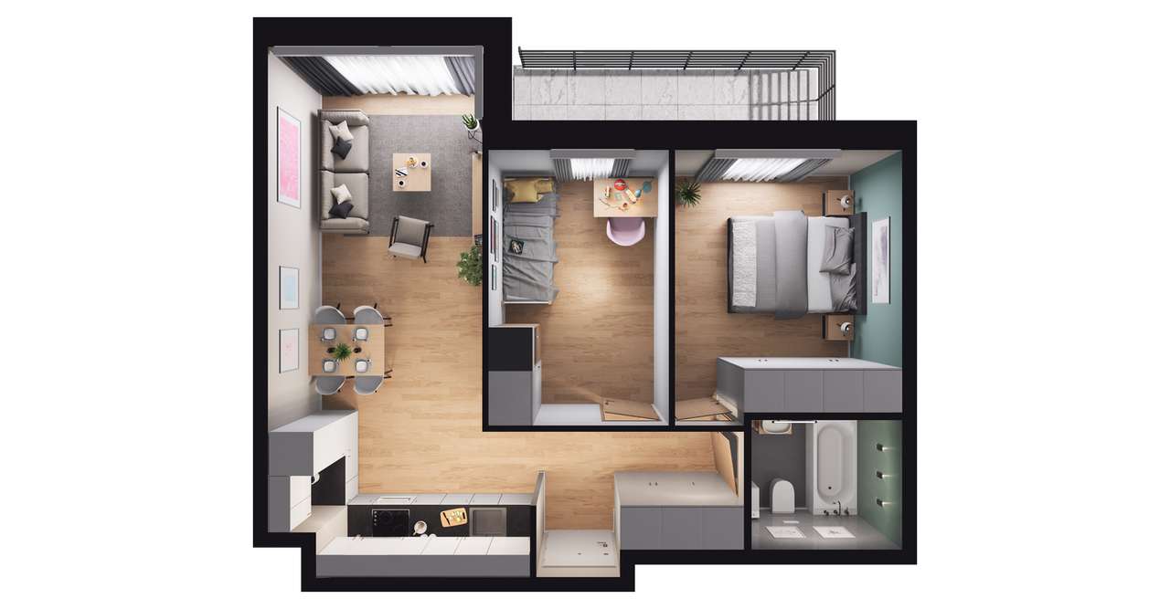 Moderno Łobzów | Rolety Alarm b.dobry układ | - 70 000 zł | 3 - Pełny obrazek: 2/15