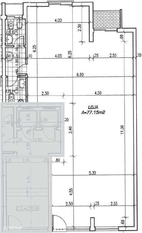 Loja c/ Excelente Luz Natural e Potencial de Conversão em Habitação T2-16