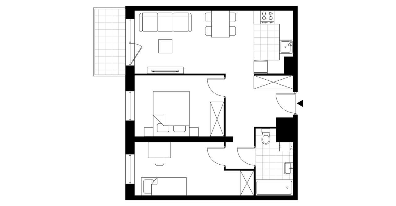 Pod Jeleniami | mieszkanie 3-pok. | A1.1/6 - Pełny obrazek: 4/9