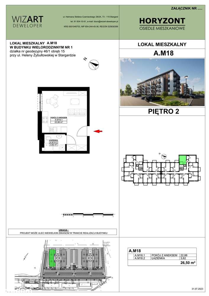 Osiedle Horyzont | etap 1 | mieszkanie A_M18 - Pełny obrazek: 2/9