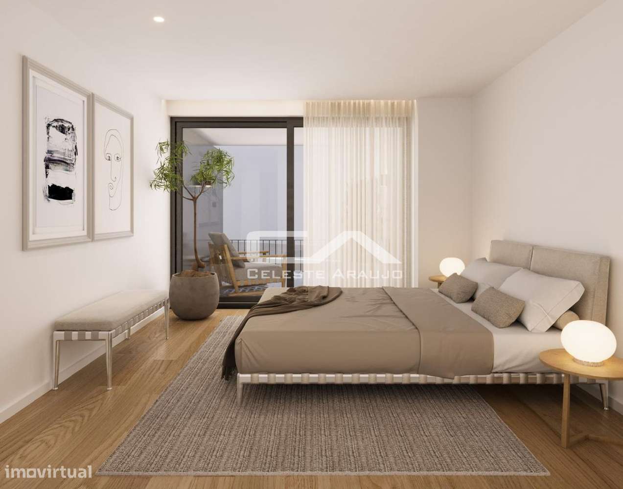 Apartamento T0+1 Novo com terraço em São João da Madeira-5