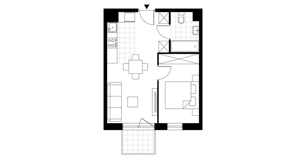 2-pokojowe mieszkanie 35m2 + balkon Bez Prowizji - Pełny obrazek: 3/8