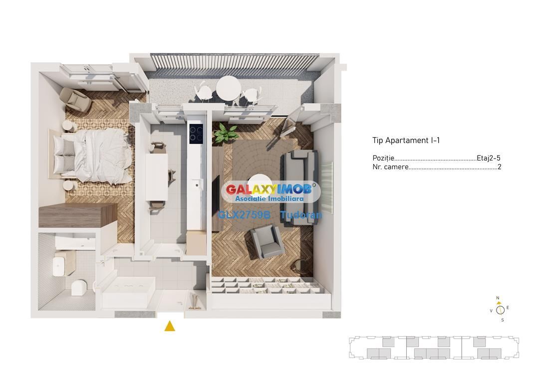 10minute de metrou Teclu|Pallady zona verde|Dirct Dezoltator ikea