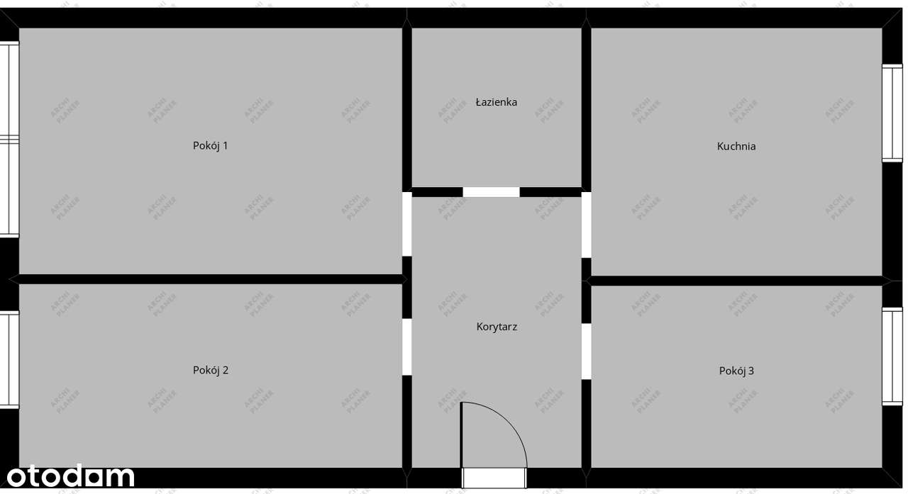 Mieszkanie 3 pokoje, 2 piętro, 51,5m, balkon, piwnica.-1