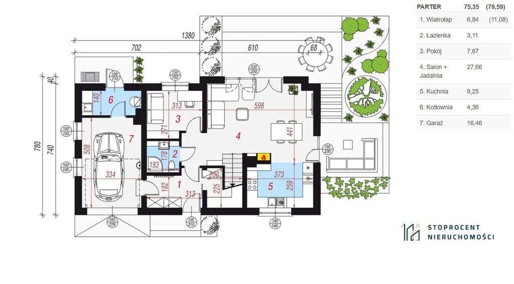 Ostatni Dom 1 Etap! 141M2! 5Pokoi! 5,5A! Garaż! - Pełny obrazek: 4/5