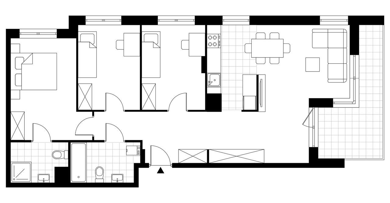 4-pokojowe mieszkanie 82m2 + taras Bezpośrednio - Pełny obrazek: 3/8