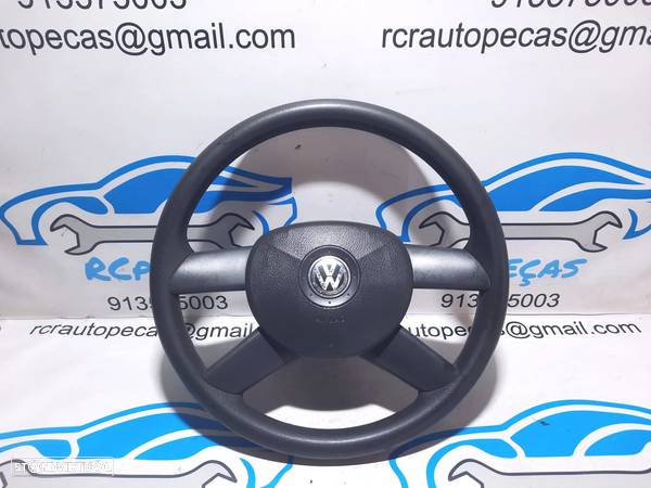 VOLANTE GUIADOR COMPLETO VW VOLKSWAGEN POLO 9N 6Q0419091G 6Q0419091 FOX CADDY PELE AIRBAG - 1