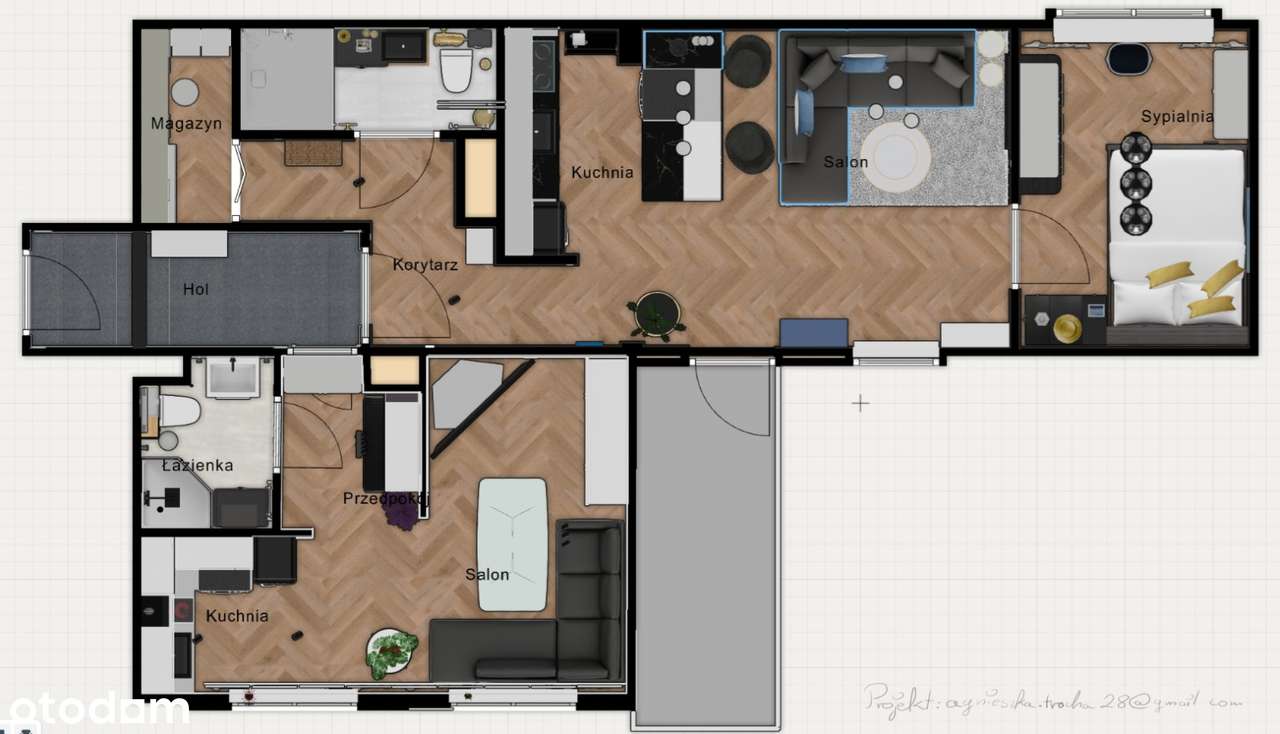 Nowoczesne mieszkanie gotowe do zamieszkania-