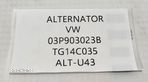 ORG VALEO ALTERNATOR VOLKSWAGEN / SEAT / SKODA 1.2 - 140A 14V - 6