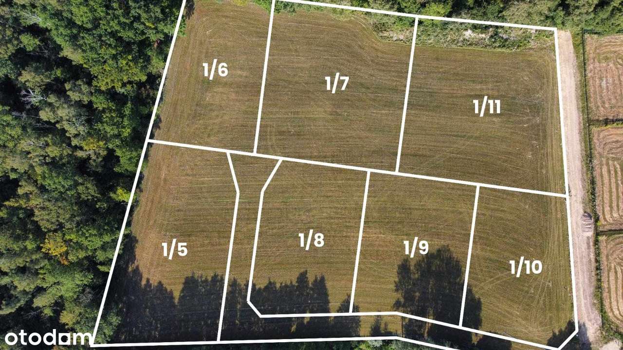 7 działek REZYDENCJONALNYCH  PRZY LESIE  1614m2 do 2610m2 podatek VAT-9