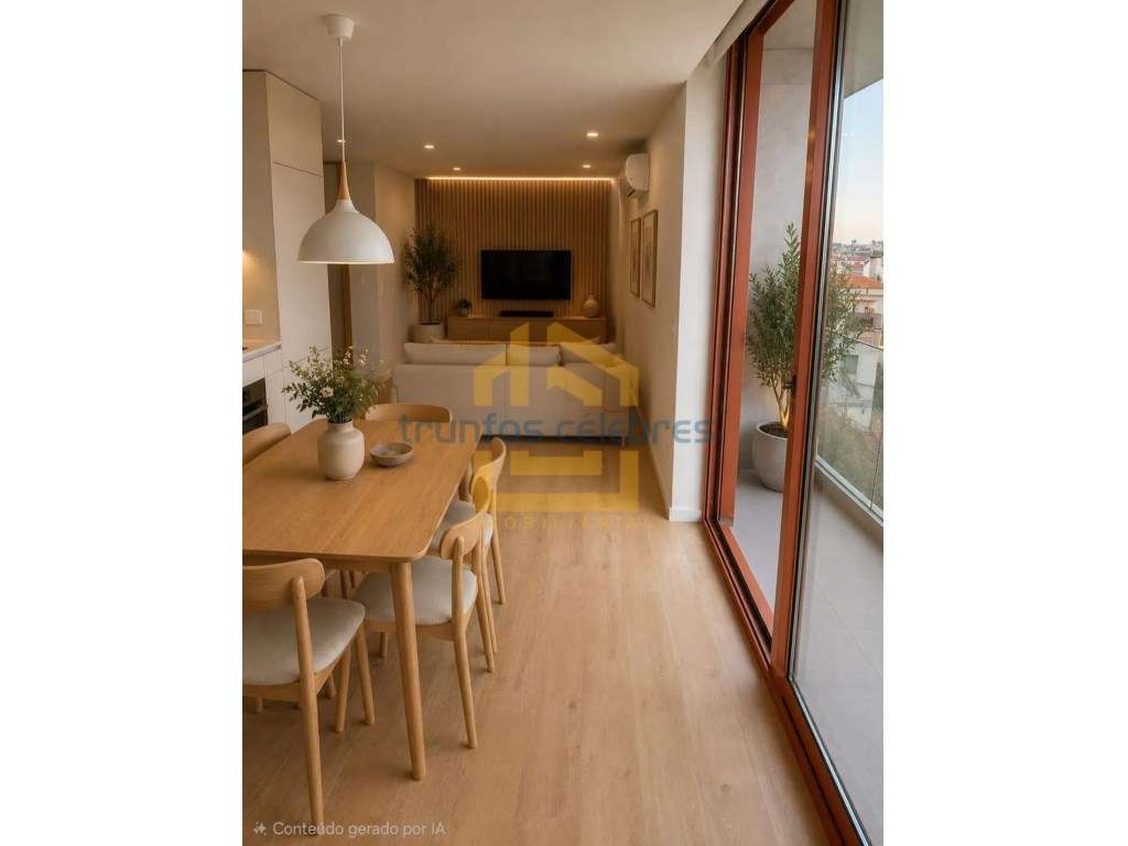 Apartamento T2 Novo | 3 º Andar | 3 Varandas | Lugar de garagem par...-8