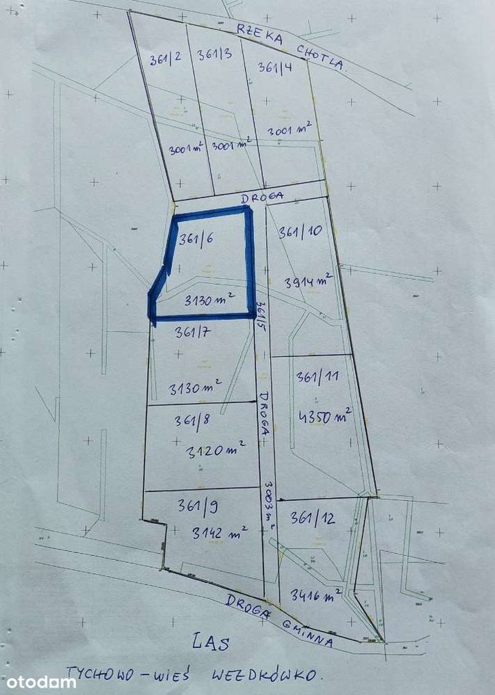 Działka siedliskowa 3130 m2 .Las. Morze. Nad rzeką-3