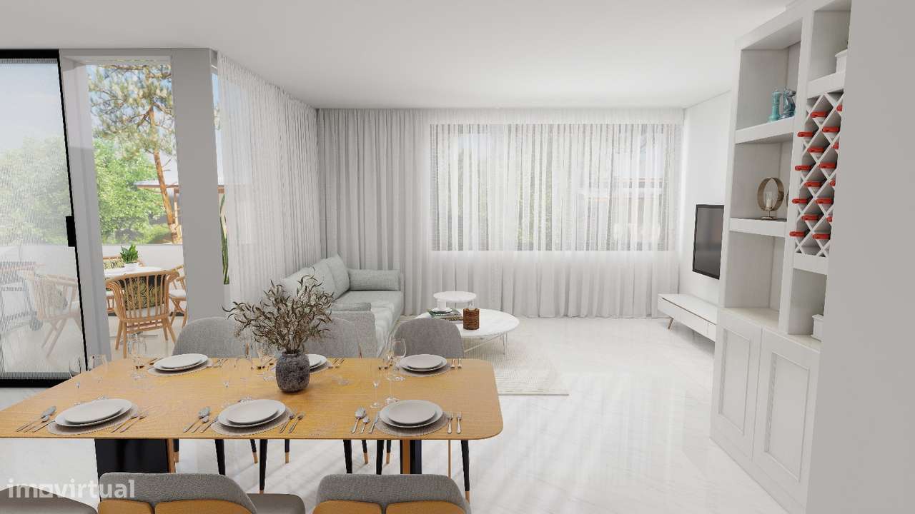 Apartamento T3 com varanda, garagem e ar condicionado-8