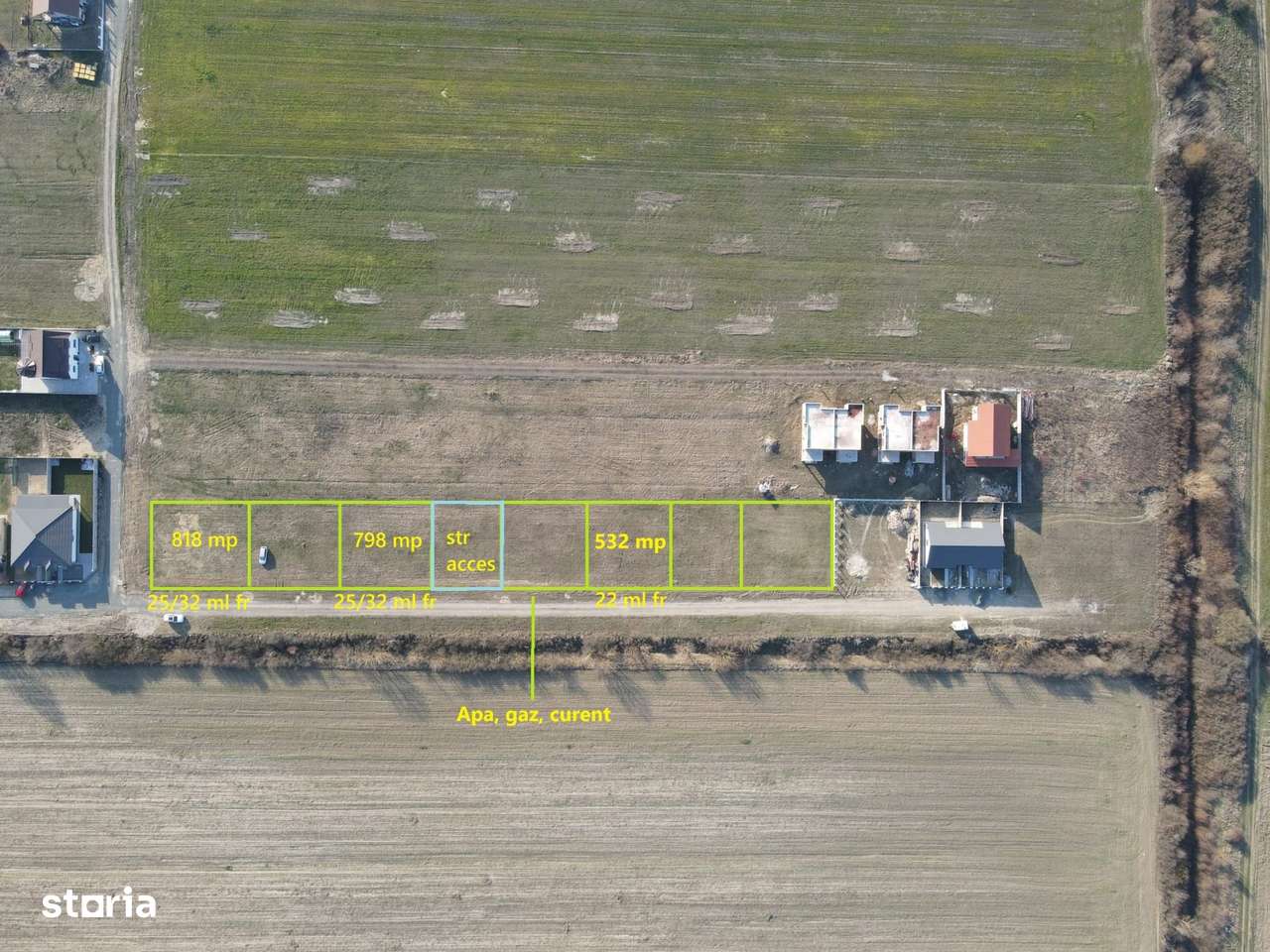 3 parcele 532mp / 798mp / 818mp Mosnita Noua-0