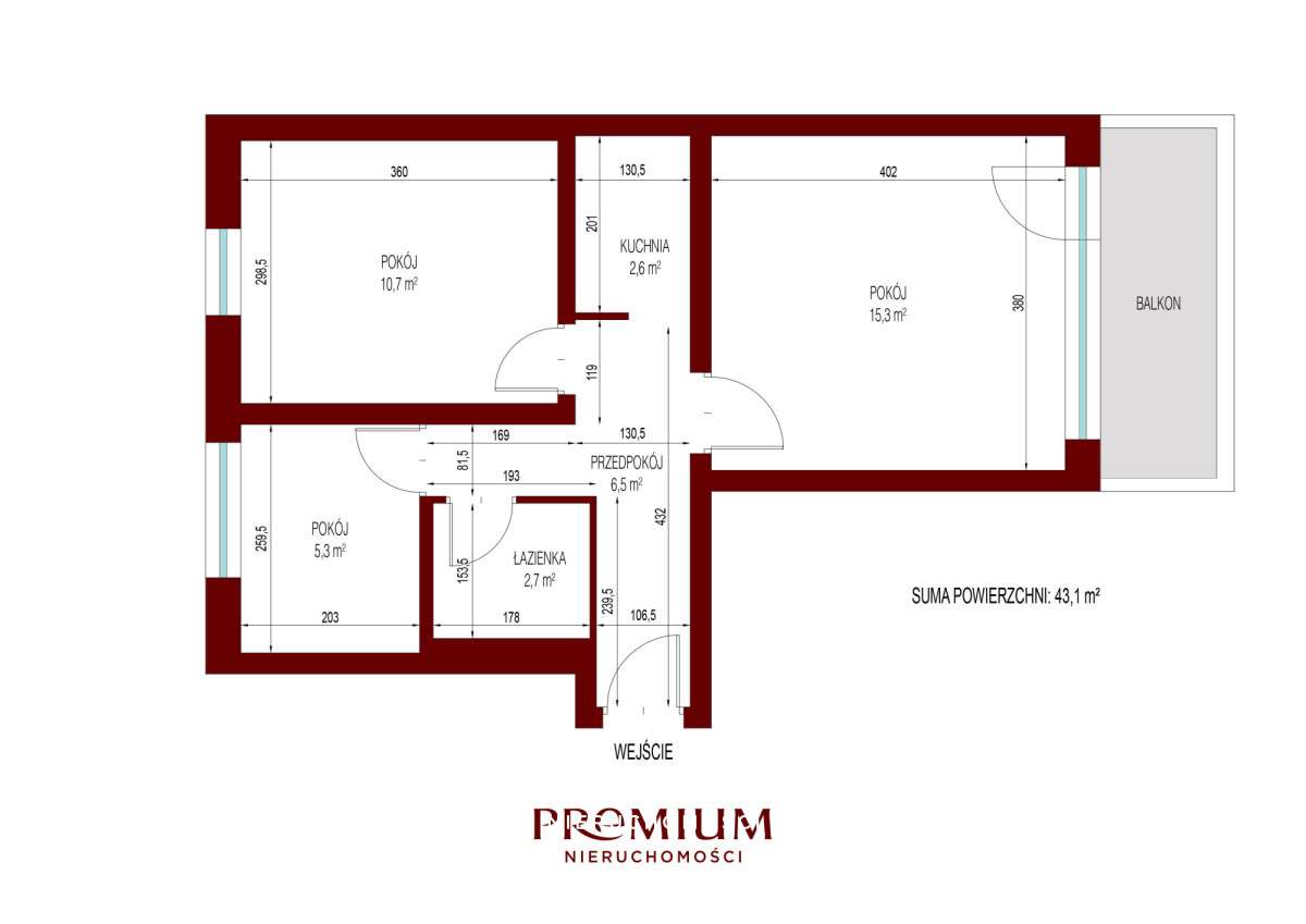Mieszkanie 3 pokoje ul. Kościuszki Wrocław-16