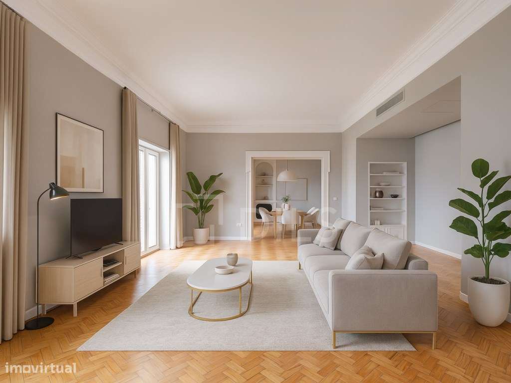 Moradia T6 geminada com jardim, no Restelo - Grande imagem: 2/57