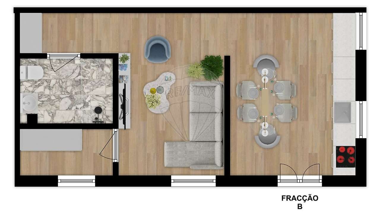 Apartamento T1 para venda - Grande imagem: 3/8