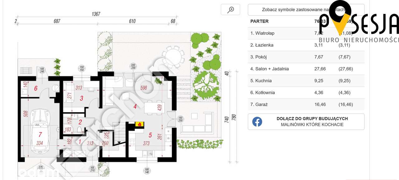 Dom 5 pokoi, działka 600m2 Ławki gmina Prażmów-4