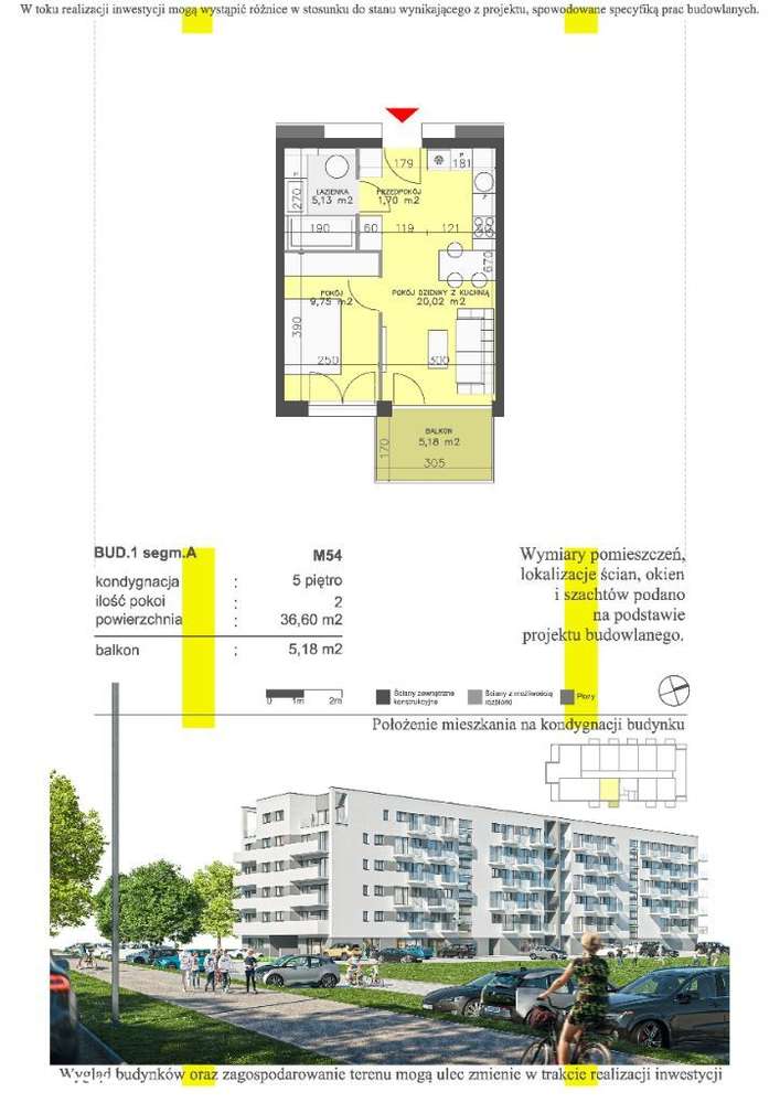 ETAP II !2 pokoje -36,6m2! Tychy, al. Piłsudskiego - Pełny obrazek: 2/9