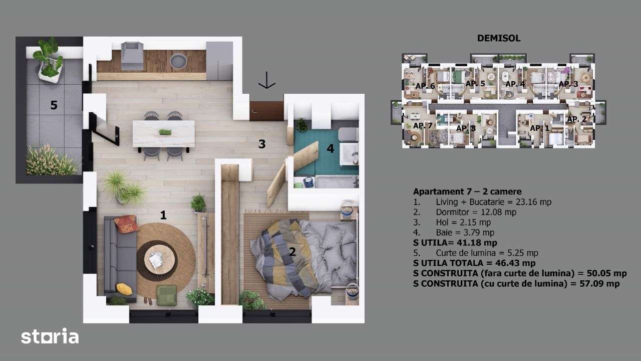 Apartament 2 camere tip studio | Ion Creanga/Nichita Stanescu Odaile-10