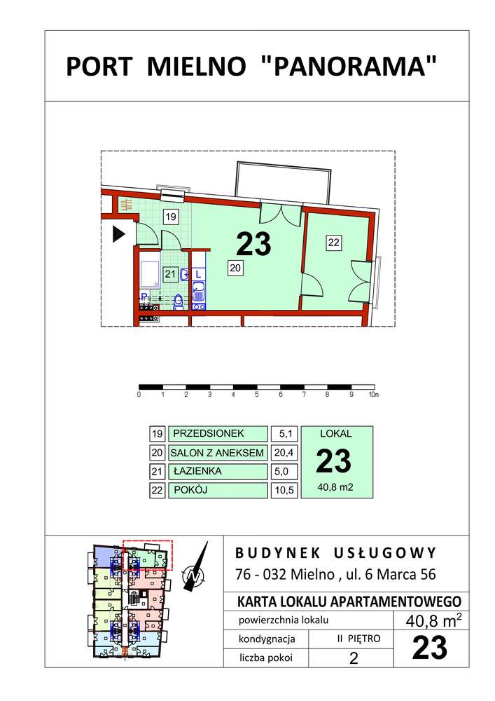 Apartament - Port Mielno Panorama 41m2, IIp. - 9.500zł/1m2-13