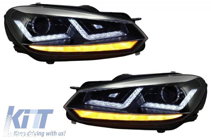 Faruri Osram LED compatibil cu VW Golf 6 VI (2008-2012) Crom LEDriving Semnal Dinamic - 1