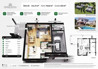 Dom 141,72m2 z garażem i ogrodem - lokal 2a