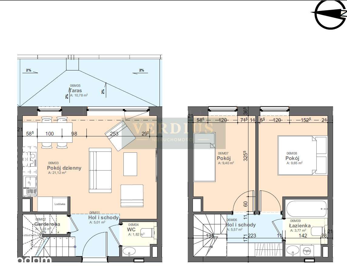 Mieszkanie, stan deweloperski - 57m2-4
