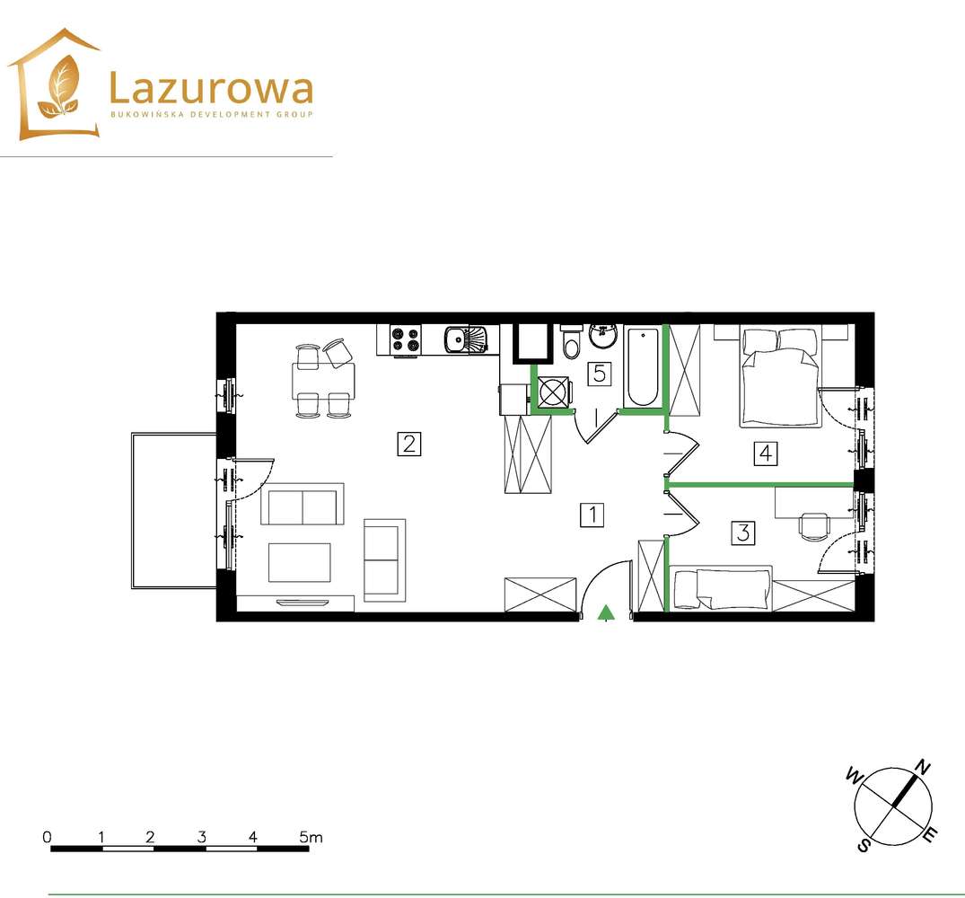 3 pok. 64,85m2, Balkon 4,73m2 - odbiór kluczy I kwartał  2026 roku.-1