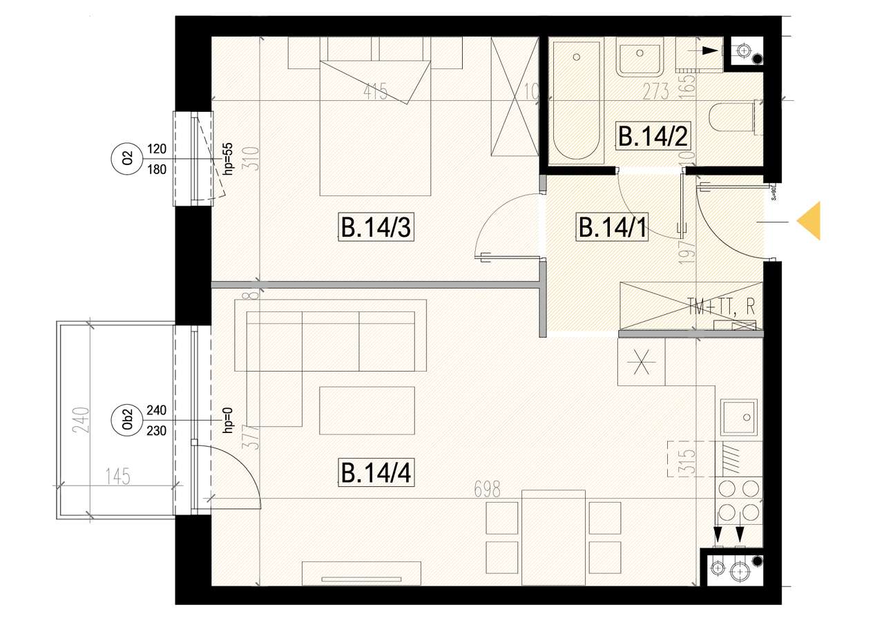 Mieszkanie B14, 46.45 m2, komfort blisko Rzeszowa! - Pełny obrazek: 4/9
