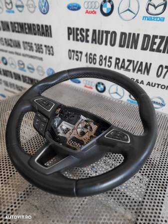 Volan Din Piele Cu Padele Si Comenzi Ford Kuga 2 II An 2015-2020 Impecabil - 3