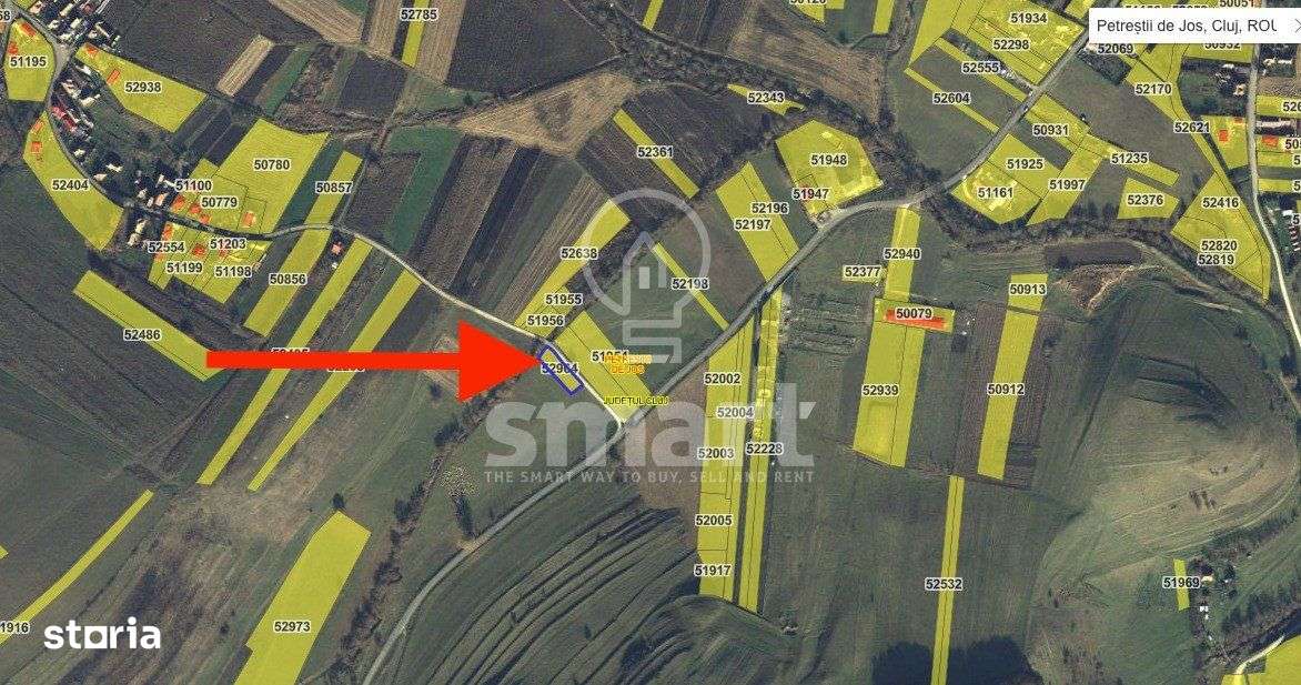 Teren intravilan cu priveliste spectaculoasa Petresti de Jos Cluj - Imagine principală: 2/15