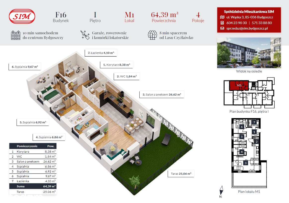 Nowe mieszkanie 3 pokojowe z tarasem na Czyżkówku - bez prowizji.-1