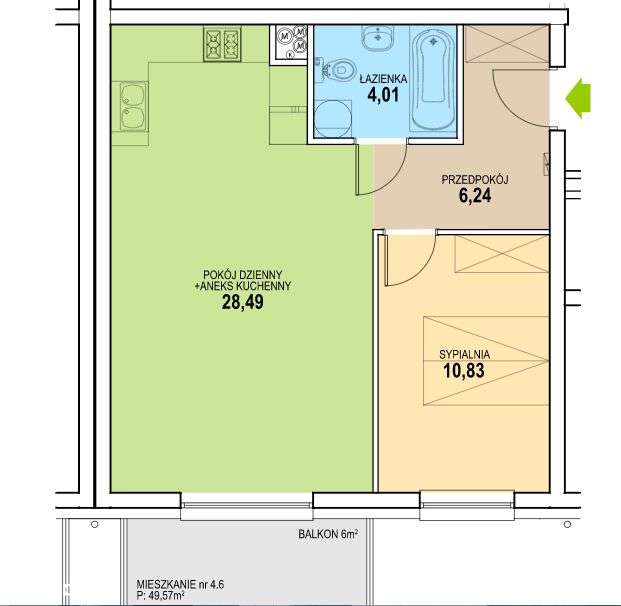 Osiedle Niwa | mieszkanie C3_6_21 - Pełny obrazek: 2/6