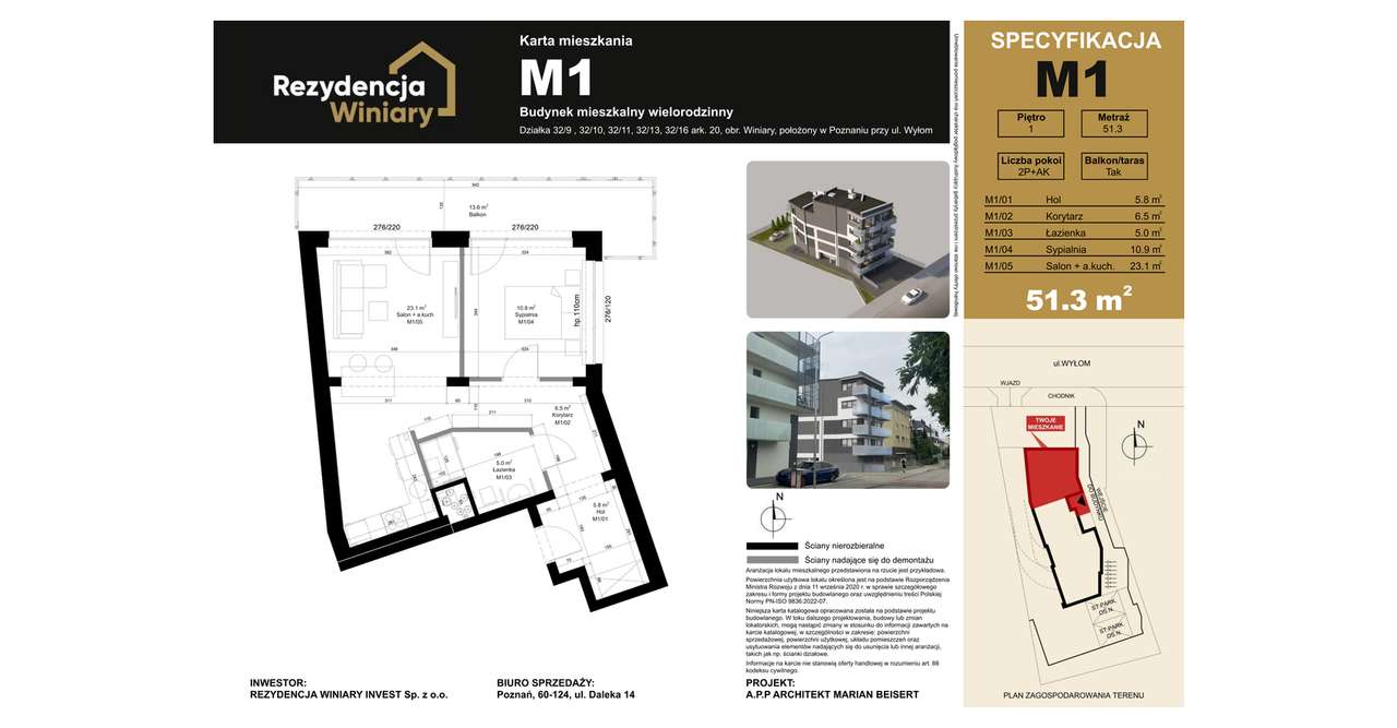 Mieszkanie 2-pokojowe na Winiarach | M01 - Pełny obrazek: 2/17